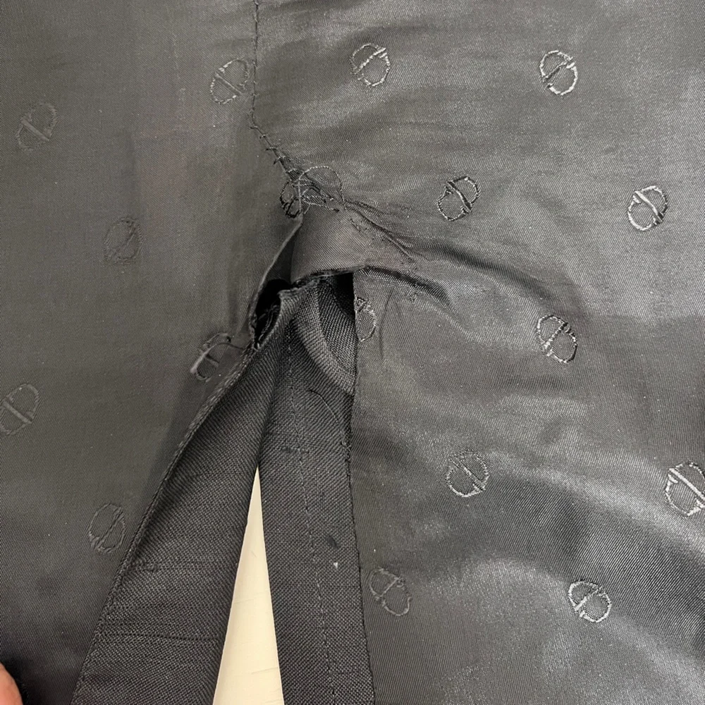 Vintage Christian Dior 100% Silk Blazer Men's‎ 2-Button Black ACTWU USA 80s 90s